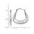 14k White Gold Polished, Satin and Diamond-cut Hoop Earrings TH780
