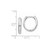 14k White Gold Hinged Hoop Earrings TH266