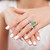 14k White Gold Pear Peridot Ring RM7203-PE-W
