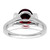 14k White Gold Oval Garnet and Diamond Ring RM7165-GA-003-WA