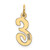10K Medium Script Letter E Initial Charm 10YC660E