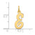 10K Medium Script Letter E Initial Charm 10YC660E