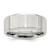 Sterling Silver Rhodium-plated 8mm Brushed Fancy Band Size 13.5 QWB121BRH-13.5