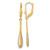 14k Rhodium-plated Diamond-cut Satin Drop Leverback Earrings TH949