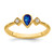 14k Pear Bezel Sapphire and Diamond Ring RM7234-SA-004-YA