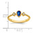14k Pear Bezel Sapphire and Diamond Ring RM7234-SA-004-YA