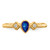 14k Pear Bezel Sapphire and Diamond Ring RM7234-SA-004-YA