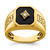 14k Onyx and Diamond Greek Key Design Mens Ring RM7481-OX-004-YA