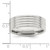 Sterling Silver Rhodium-plated 7mm Polished Fancy Band Size 13.5 QWB130RH-13.5