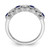 14K White Gold Lab Grown Diamond and Lab Created Blue Sapphire Ring RM7505-CSA-050-WLG