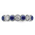 14K White Gold Lab Grown Diamond and Lab Created Blue Sapphire Ring RM7505-CSA-050-WLG