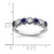 14K White Gold Lab Grown Diamond and Lab Created Blue Sapphire Ring RM7505-CSA-050-WLG