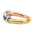 14k Tri-Color Polished Woven Band R903