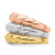 14k Tri-Color Triple Shrimp Band R886