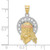 10K Tri-color Diamond-cut Christ Charm 10D3702