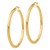 14K Polished 3mm Tube Hoop Earrings T943