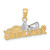 10K w/ Rhodium #1 CHEERLEADER Charm 10C1030