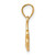 10K w/ Rhodium #1 CHEERLEADER Charm 10C1030