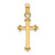 10K Polished Beaded Cross 10K8442
