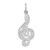 14K White Gold Treble Clef Charm WCH72