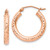 10K Rose Gold 3mm Diamond-cut Hoop 10T1015