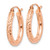 10K Rose Gold 3mm Diamond-cut Hoop 10T1015