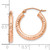 10K Rose Gold 3mm Diamond-cut Hoop 10T1015