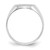 14k White Gold 11.0x13.0mm Closed Back Signet Ring RS547