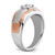 14K Two-Tone Lab Grown Diamond VS/SI FGH Men's Ring RM9056-075-10WRLG