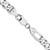 14K White Gold 24 inch 7mm Flat Figaro with Lobster Clasp Chain WFIG180-24