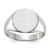 14k White Gold 10.0x11.0mm Closed Back Signet Ring RS570