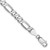 14K White Gold 7 inch 5.5mm Flat Figaro with Lobster Clasp Bracelet WFIG140-7
