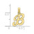 10K Polished B Script Initial Charm 10K6422B
