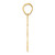 14k Brushed Border Script Number 35 Pendant SCN35
