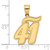 14k Brushed Border Script Number 41 Pendant SCN41