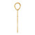 14k Brushed Border Script Number 75 Pendant SCN75