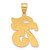 14k Brushed Border Script Number 75 Pendant SCN75