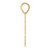14k Brushed Border Script Number 86 Pendant SCN86