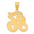 14k Brushed Border Script Number 86 Pendant SCN86