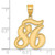14k Brushed Border Script Number 86 Pendant SCN86