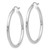 14K White Gold Polished 2.5mm Lightweight Tube Hoop Earrings T837L