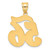14k Brushed Border Script Number 56 Pendant SCN56