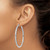 14K White Gold Polished 3mm Lightweight Tube Hoop Earrings T855L
