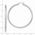 14K White Gold Polished 3mm Lightweight Tube Hoop Earrings T855L