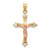 10k Two-tone CZ Crucifix Pendant 10C1088
