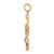10k Two-tone CZ Crucifix Pendant 10C1088