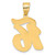 14k Brushed Border Script Number 16 Pendant SCN16