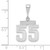 14kw Small Polished Number 55 Charm WSP55