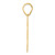 14k Brushed Border Script Number 34 Pendant SCN34