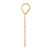 14k Brushed Border Script Number 10 Pendant SCN10